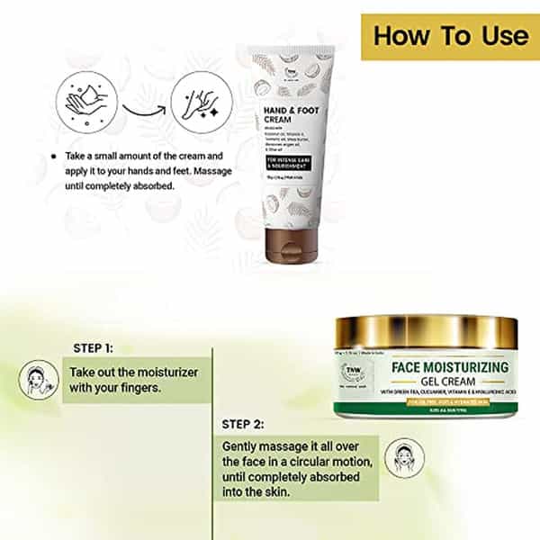 Tnw The Natural Wash Face Moisturizing Gel Cream (50G) And Hand & Foot Cream (50G)