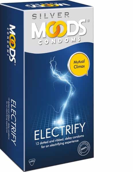 Moods Silver Electrify Condoms - Pack Of 12'S