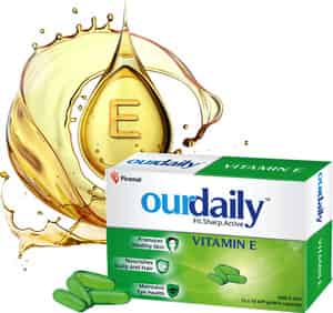 Ourdaily Vitamin E Strip Of 10 Capsules For Healthy Eye | Hair And Skin