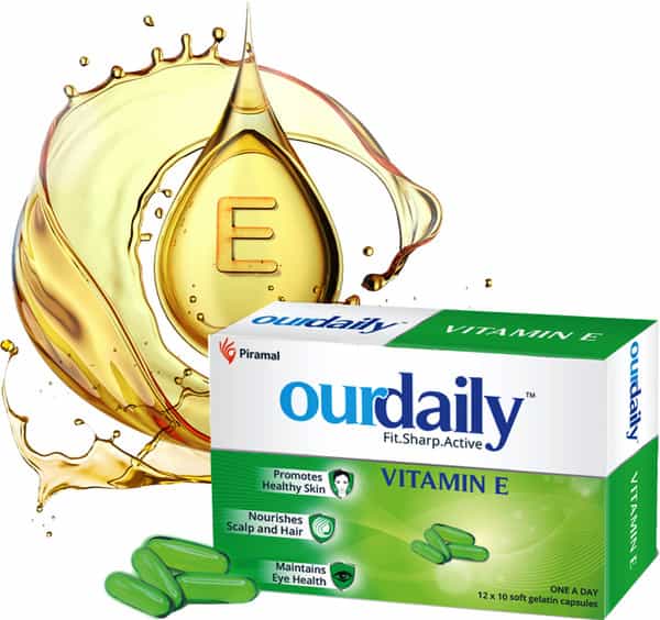 Ourdaily Vitamin E Strip Of 10 Capsules For Healthy Eye | Hair And Skin