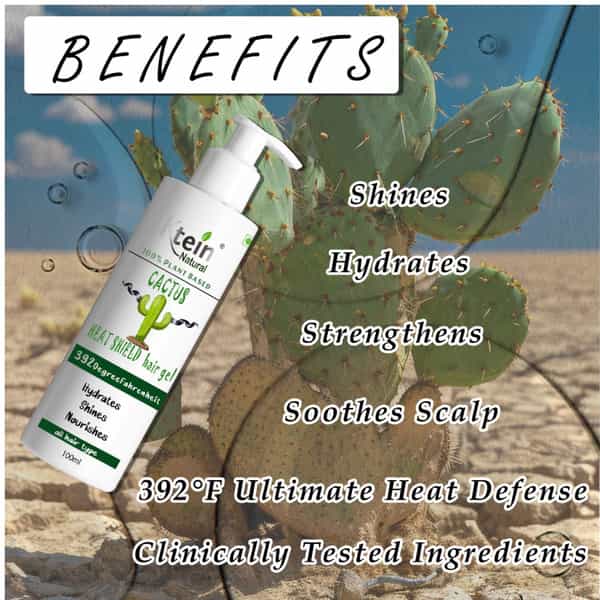 Ktein Cactus Heat Gel: 392F Ultimate Heat Defense & Luscious Hair