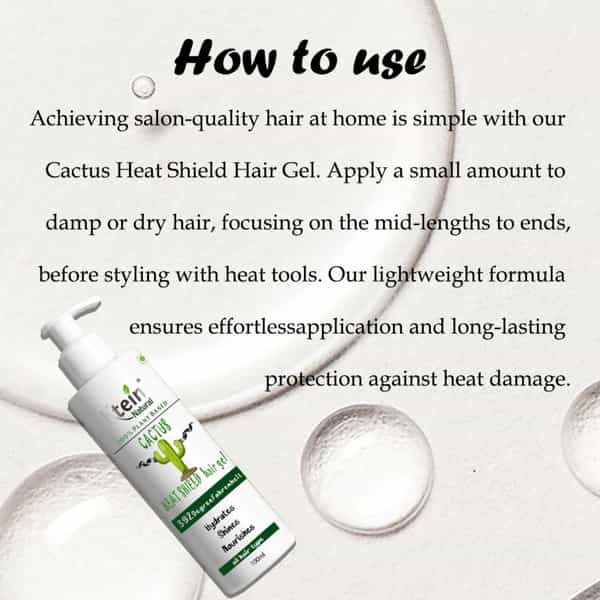 Ktein Cactus Heat Gel: 392F Ultimate Heat Defense & Luscious Hair