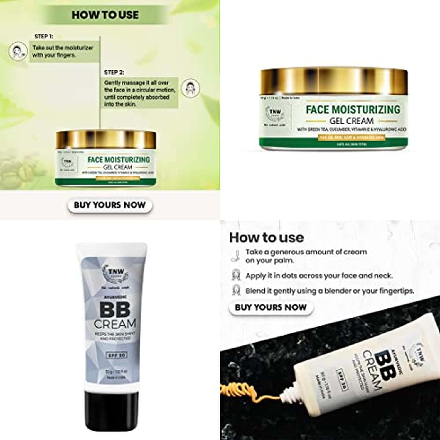 Buy TNWTHE NATURAL WASH BB CREAM & FACE MOISTURIZING GEL CREAM FOR NON