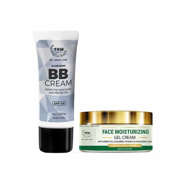 Tnw The Natural Wash Bb Cream & Face Moisturizing Gel Cream For Non-Sticky Makeup Look