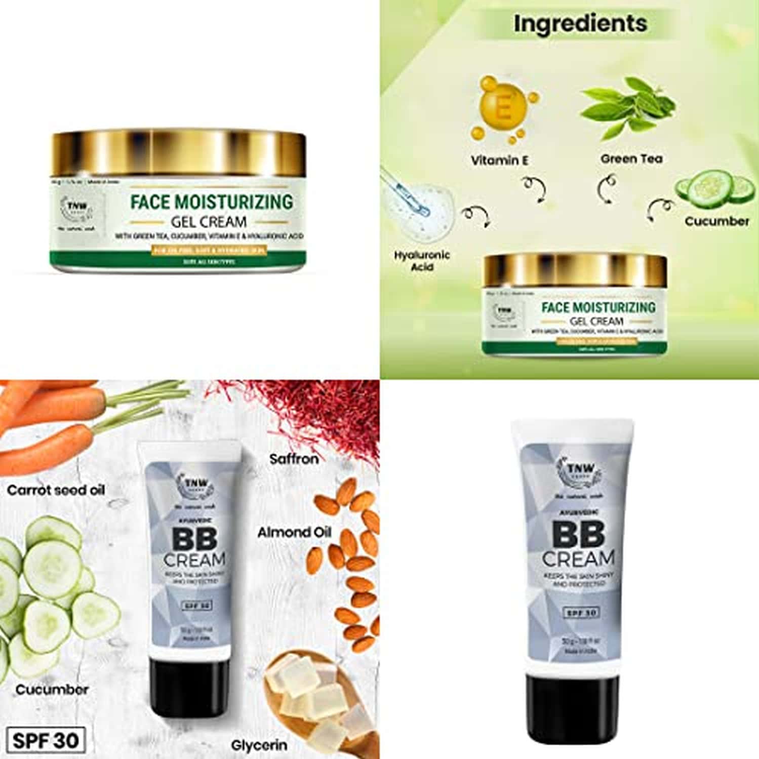 Buy TNWTHE NATURAL WASH BB CREAM & FACE MOISTURIZING GEL CREAM FOR NON