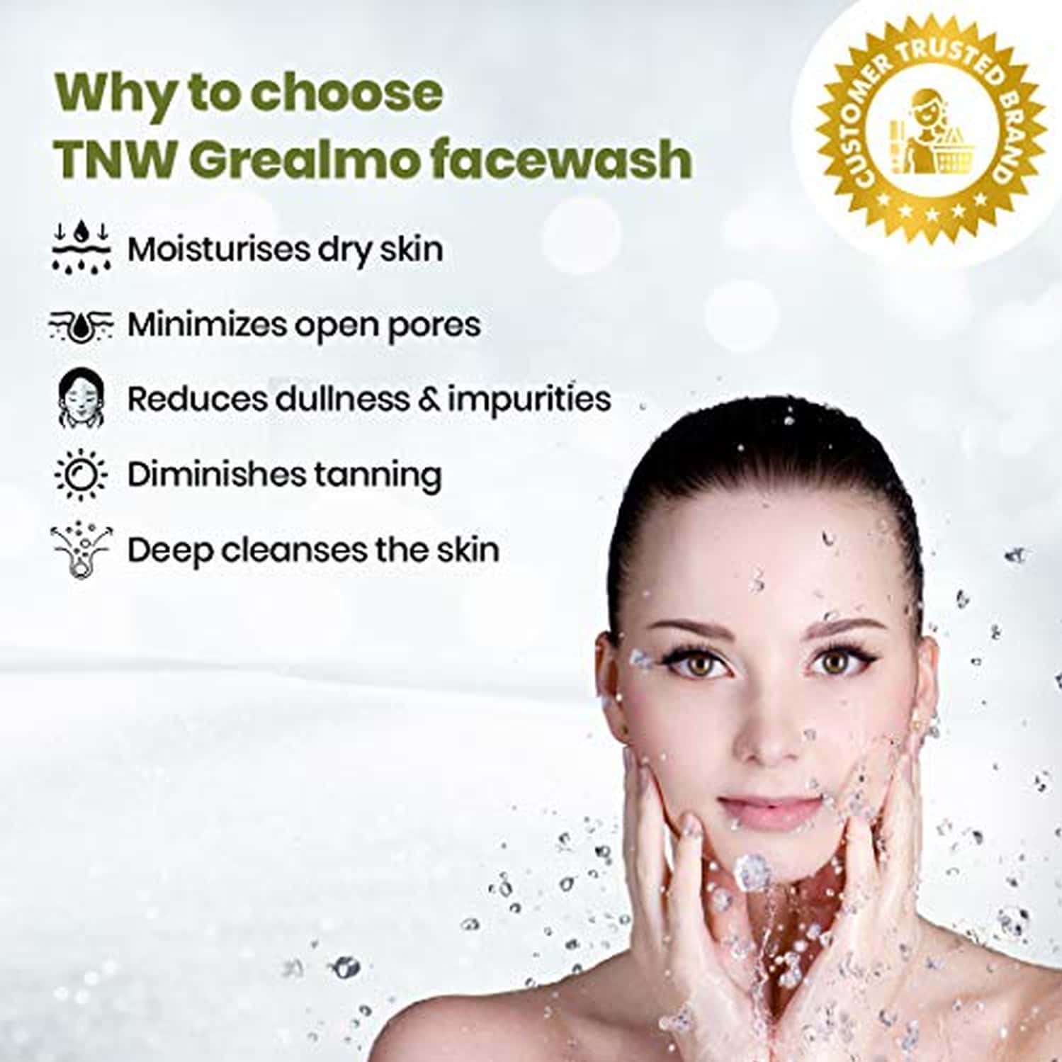 Buy TNWTHE NATURAL WASH LIP SERUM AND GREALMO GREEN TEA FACE WASH FOR