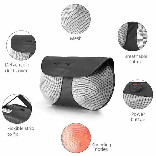 Lifelong Llm288 Back & Body Massager With Strong Deep Kneading Nodes For Muscle Pain Relief