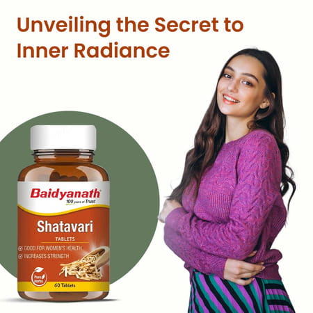 Baidyanath Ayurved Shatavari Tablets 60S | Women's Wellness & Lactation