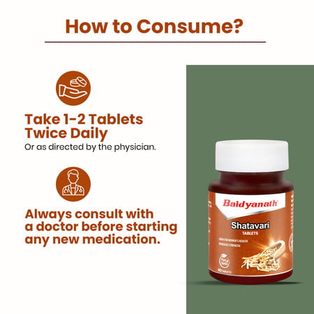 Baidyanath Shatavari Tablets 60tabs | Complete Women'S Wellness | For Nutrition & Supports Lactation