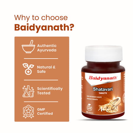 Baidyanath Shatavari Tablets 60tabs | Complete Women'S Wellness | For Nutrition & Supports Lactation
