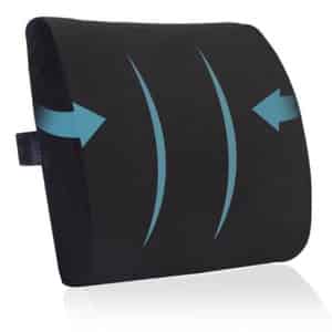 Chevalier Lumbar Support Backrest Compatible With Car | Office Chair For Back Pain Relief - Black