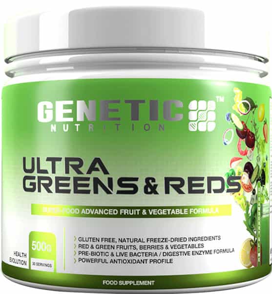 Genetic Nutrition - Ultra Greens & Reds 500G - Strawberry & Lime Flavour