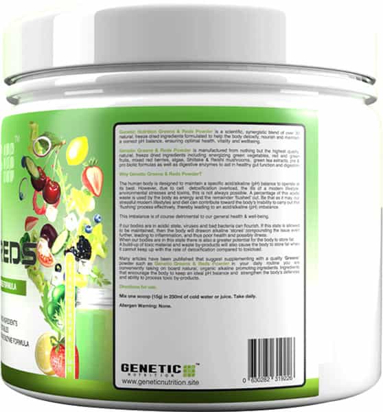 Genetic Nutrition - Ultra Greens & Reds 500G - Strawberry & Lime Flavour