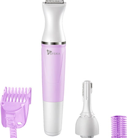 Syska Ft009 Runtime: 120 Min Grooming Kit For Women (White Pink)