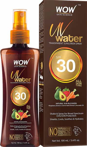 Wow Skin Science Uv Water Transparent Sunscreen Spray Spf 30 - 100Ml