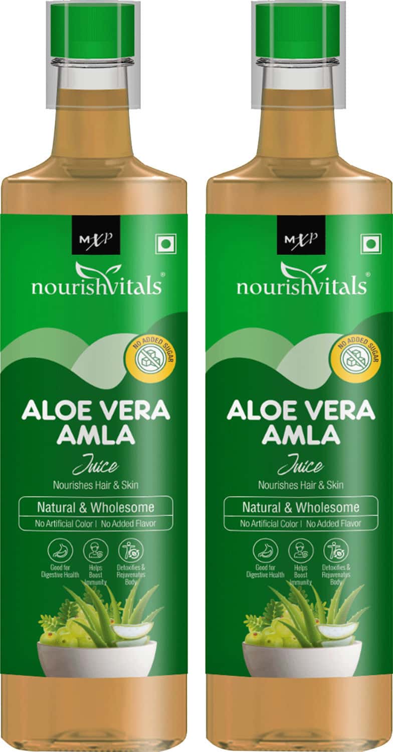 Nourishvitals Aloe Vera Amla Jamun Juice | 500ml (Pack Of 2)