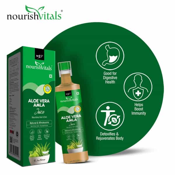 Nourishvitals Aloe Vera Amla Jamun Juice | 500Ml (Pack Of 2)