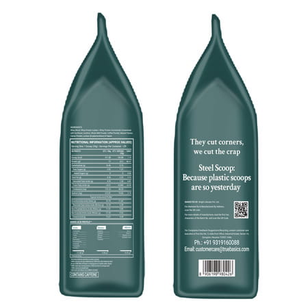 Truebasics Clean Whey Protein Powder Isolate & Concentrate Blend (Coffee 1kg) | 25g Protein