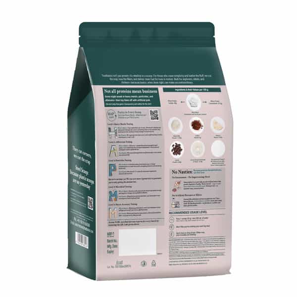Truebasics Clean Whey Protein Powder Isolate & Concentrate Blend (Coffee 1Kg) | 25G Protein