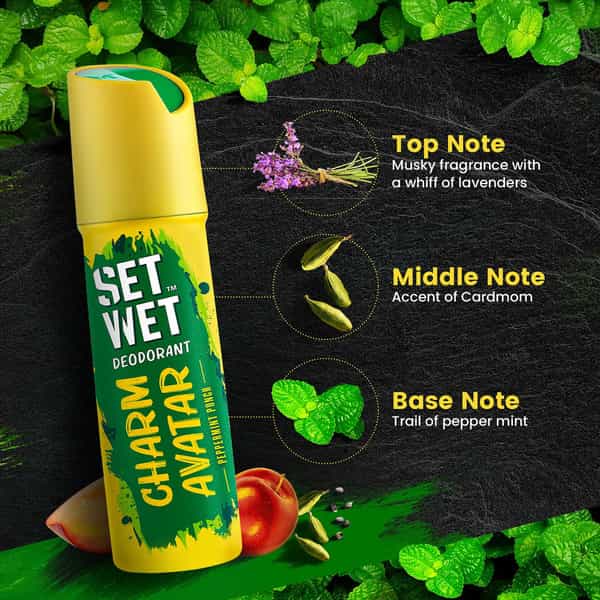 Set Wet Deodorant Spray Perfume Cool | Charm & Mischief Avatar For Men | 150Ml (Pack Of 3)