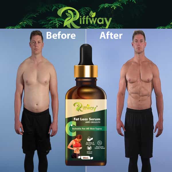 Riffway Fat Loss Serum|Slimmer Appearance, Stay On Track With Fat Loss Goals 100% Ayurvedic (4X30ml)