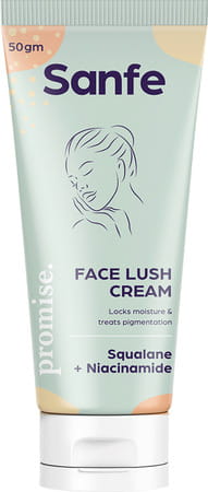 Sanfe Promise Niacinamide Face Lush Cream For Skin Healing & Even Skin Tone 50gm