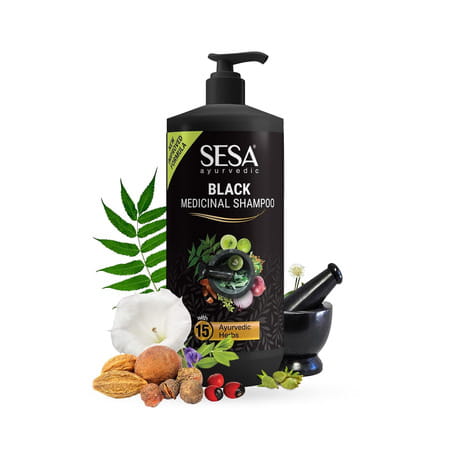 Sesa Ayurvedic Medicinal Shampoo Controls Hairfall With Herbs For Smooth & Shiny Hair 1000 Ml