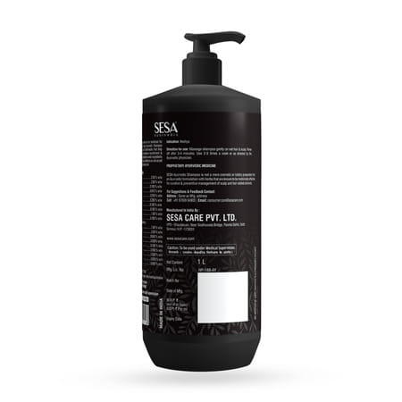Sesa Ayurvedic Medicinal Shampoo Controls Hairfall With Herbs For Smooth & Shiny Hair 1000 Ml