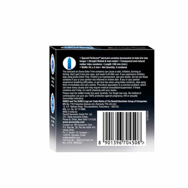 Durex Condoms Extra Time- 3 Pieces