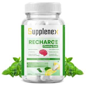 Supplenex Neurogum & Brainfocus | Caffeine Energy Chewing Gum Sugar Free | 30 Gums