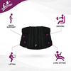 Flamingo Lumbar Sacro Com-Com Belt For Back Pain With Dual Adjustable Strap|Unisex|(Xl) Back (Black)