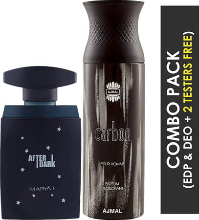 Maryaj After Dark Edp Aromatic 100ml For Men And Ajmal Carbon Homme Deodorant Spicy 200ml For Men