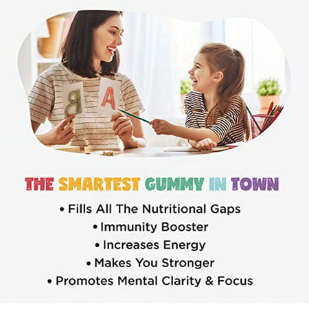 Kiddoze Omega & Dha Gummies -Improves Eye Health Improves Concentration-Builds Immunity - 60 Pieces