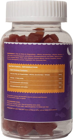 Kiddoze Omega & Dha Gummies -Improves Eye Health Improves Concentration-Builds Immunity - 60 Pieces