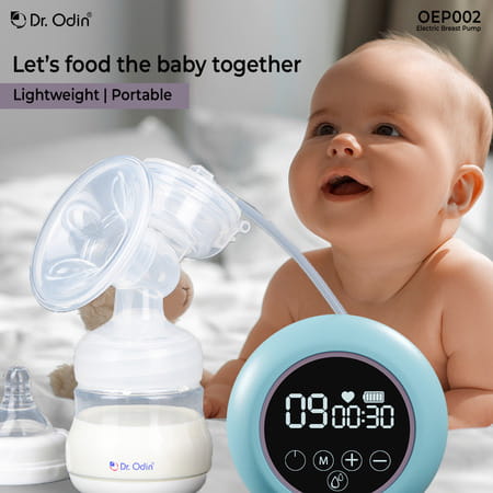 Dr. Odin Oep002 Electric Breast Pump Portable & Rechargeable Touch Screen 3 Modes 27 Suction Levels