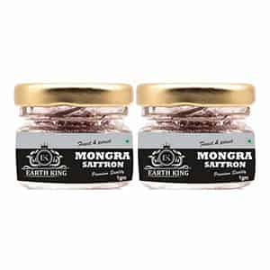 Earth King Natural & Finest Grade A++ Mongra Saffron Thread Kesar - 2 Gm ( Pack Of 2)
