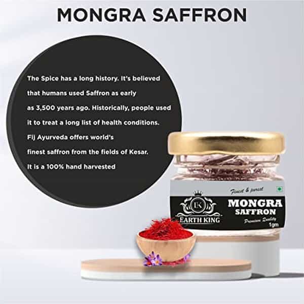 Earth King Natural & Finest Grade A++ Mongra Saffron Thread Kesar - 2 Gm ( Pack Of 2)