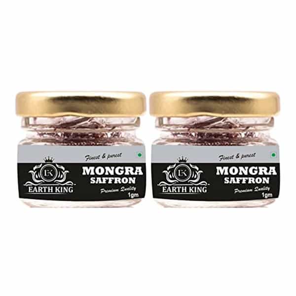 Earth King Natural & Finest Grade A++ Mongra Saffron Thread Kesar - 2 Gm ( Pack Of 2)