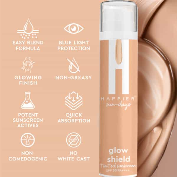 Happier Tinted Sunscreen Spf 50 Pa++++ | Lightweight | Quick Absorbing | Non-Greasy | No White Cast