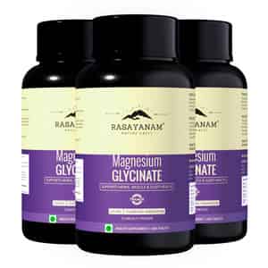 Rasayanam Magnesium Glycinate | High Absorption | Sleep | Relaxation & Recovery | 3 X 60 Tablets
