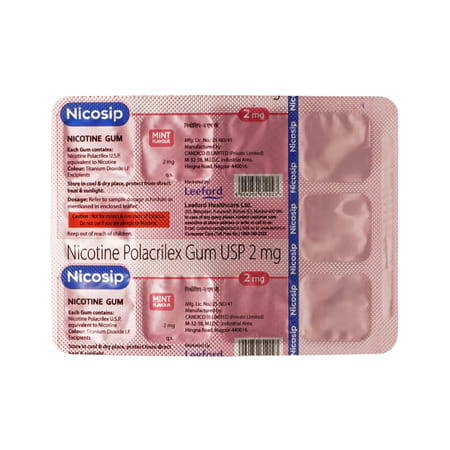 Nicosip 2 Mg Mint Sugar Free Chew Gum 10 No'S