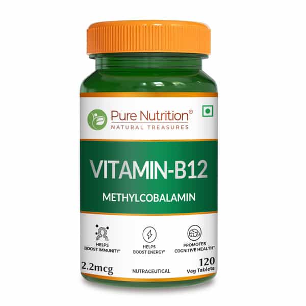 Pure Nutrition Vitamin B12(Methylcobalamin)1500Mcg (120 Tablets)