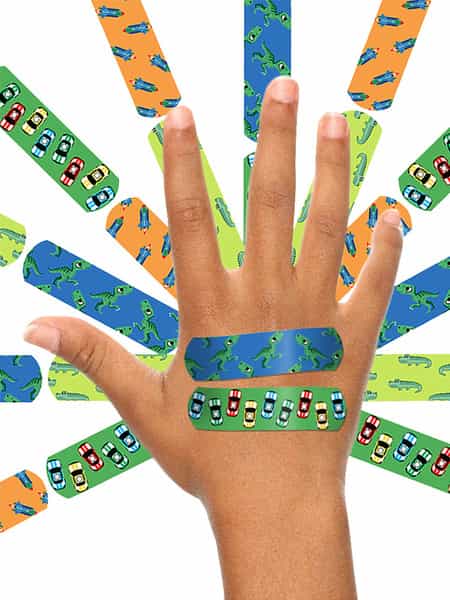 Ouchie Non-Toxic Printed Bandages - Blue - 20 Bandages