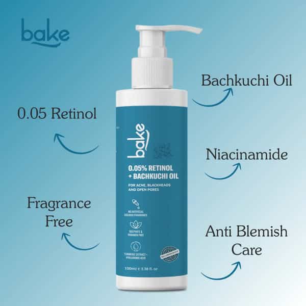 Bake 0.05% Retinol Face Wash For Anti Aging & Skin Tightening (100Ml)