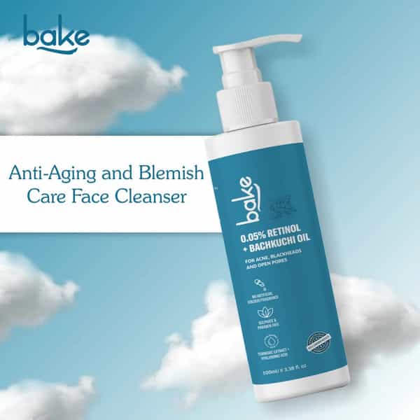 Bake 0.05% Retinol Face Wash For Anti Aging & Skin Tightening (100Ml)