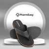 Pharmeasy Men's Diabetic & Orthopedic Slippers - Coal Black - Size Uk 9