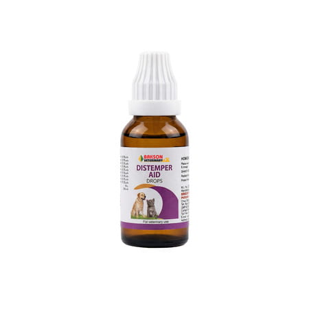 Bakson Veterinary Distemper Aid Drops | For Veterinary Use | 30 Ml
