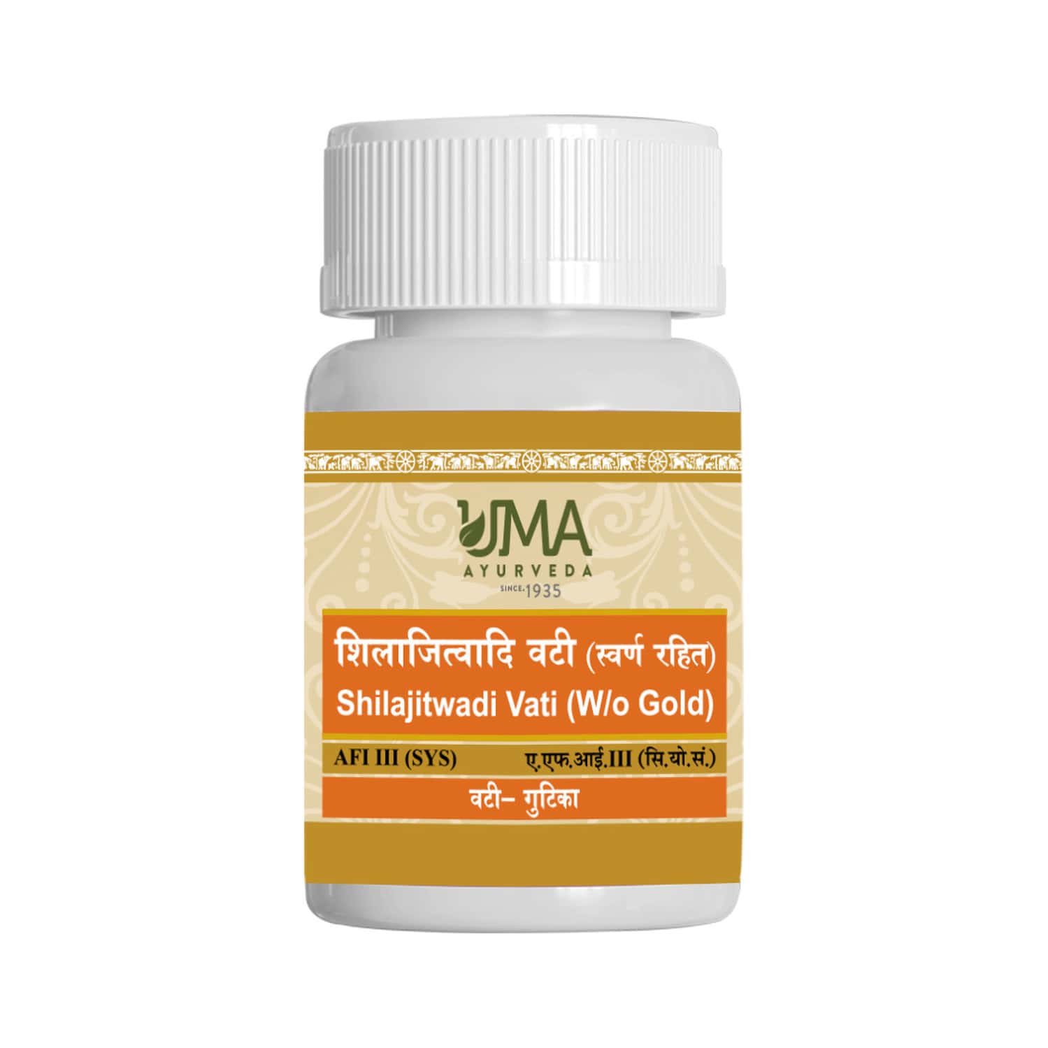 Uma Ayurveda Shilajitwadi Vati (W/O Gold) Ayurvedic Tablets 40 Tab