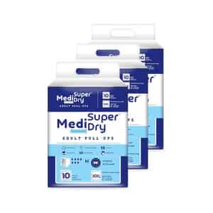 Medisuperdry Adult Diaper Pants Xxl | Pull-ups | High Absorbency | 152-203 Cm | 10 Piece | Pack Of 3