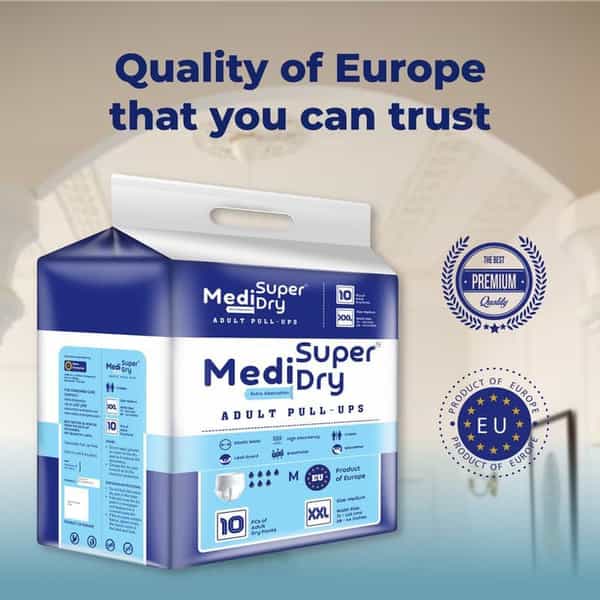 Medisuperdry Adult Diaper Pants Xxl | Pull-Ups | High Absorbency | 152-203 Cm | 10 Piece | Pack Of 3